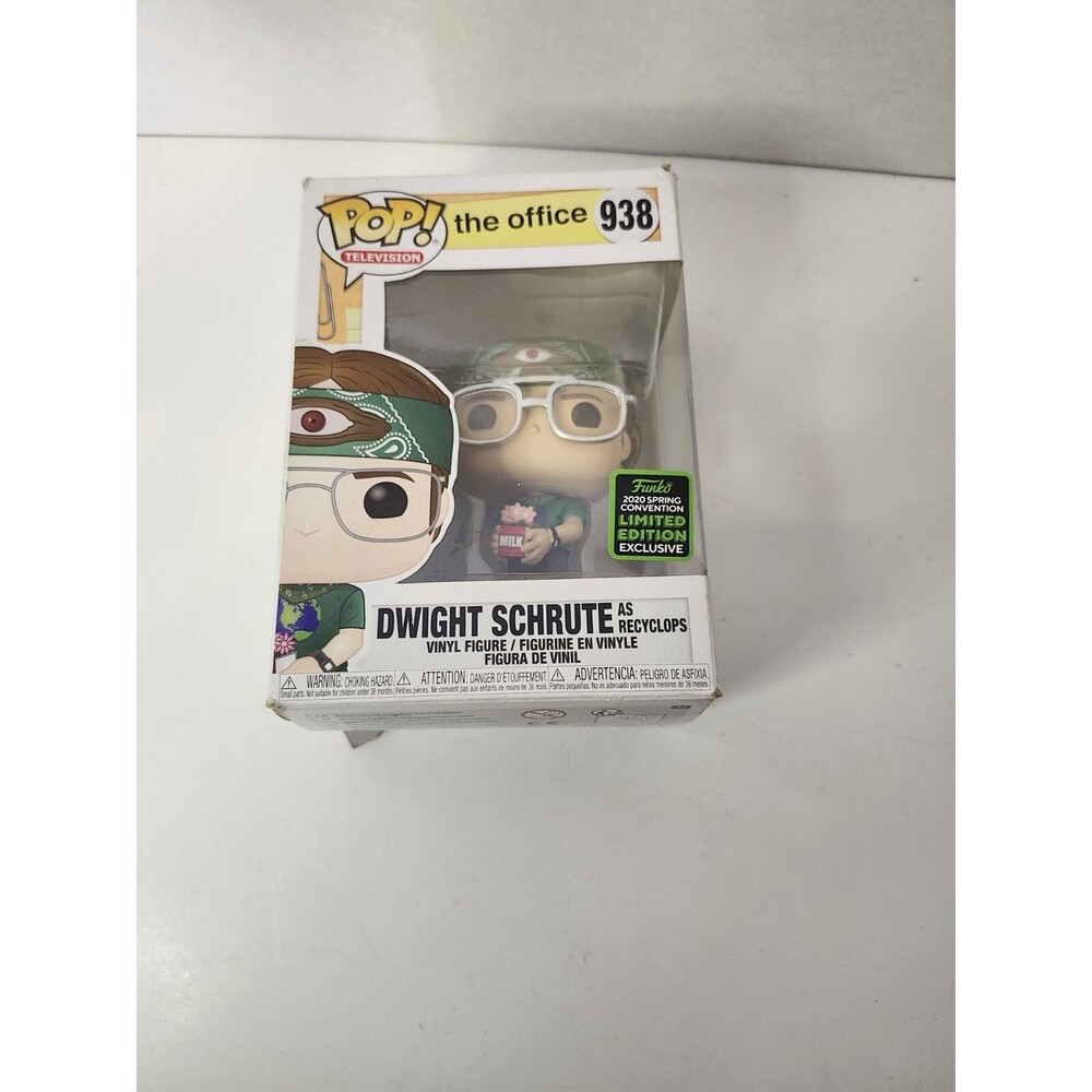 Funko POP Vinyl The Office DWIGHT SCHRUTE as RECYCLOPS Exclusive #938 OPEN BOX